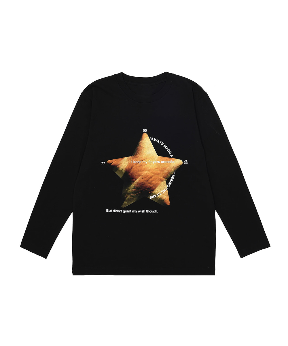 ALWAYS WITH STAR T-SHIRT in black