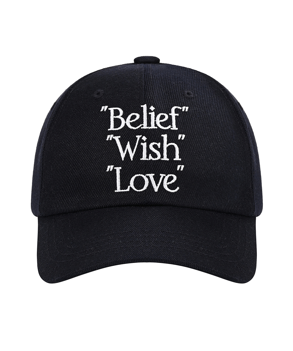 belief wish love chino ball cap in navy
