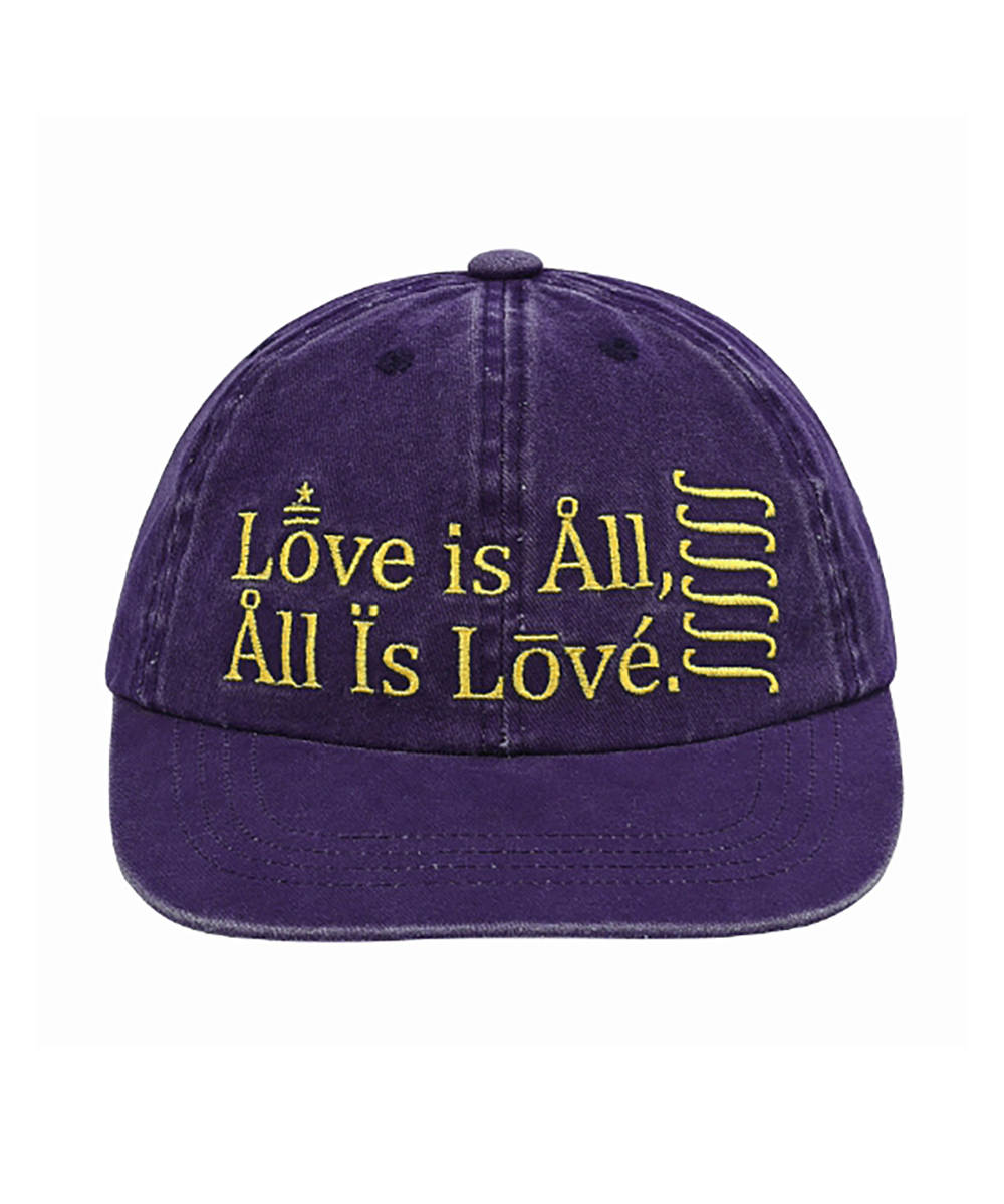LOVE IS ALL WASHED CAP in purple